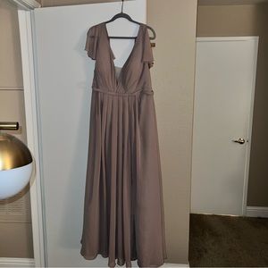 Azazie Reverie Taupe Bridesmaids Dress